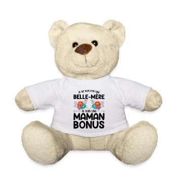 Belle Fête Des Mères Cadeau Belle Mère Maman Bonus - Nounours - blanc - Devant