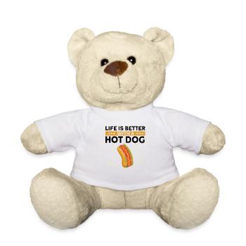 Hot dog adore la saucisse de pomme de terre hot-dog - Nounours - blanc - Devant