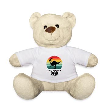 Dinosaur Motif for Paleontologists - Teddy Bear - white - Front