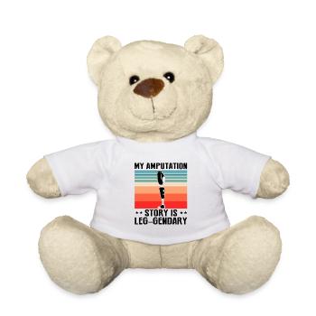 Artificial leg design for leg prostheses - Teddy Bear - white - Front