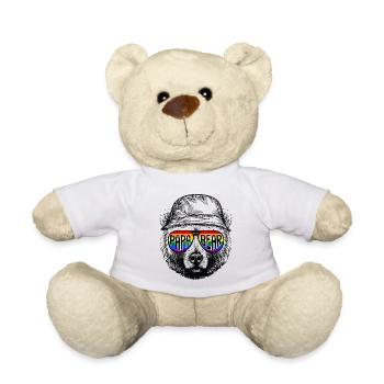 papa bear LGBT papa gay fête des pères - Nounours - blanc - Devant