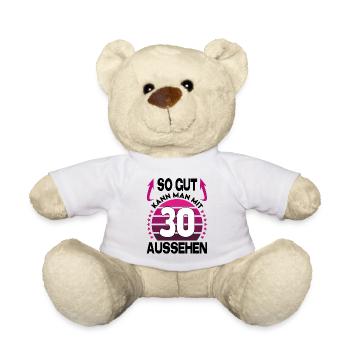 Geburtstag 30 Jahre So gut aussehen Retro Vintage - Teddy - Weiß - Vorne