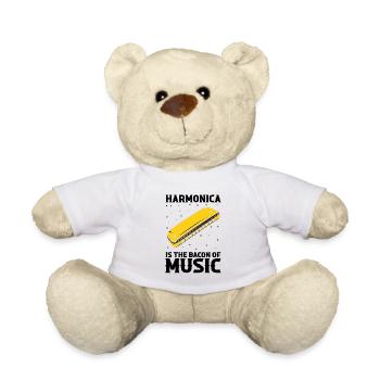 Harmonikaspieler für Munharmonika Spieler - Teddy - Weiß - Vorne