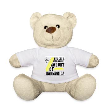 Mundharmonika Spieler und Mundharmonika - Teddy - Weiß - Vorne