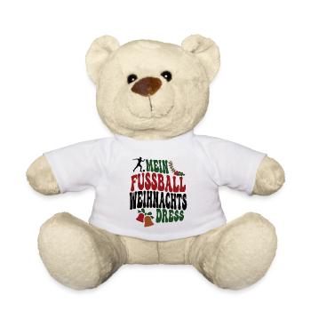 Fussball Weihnachten Spielerin Fussballerin XMAS - Teddy - Weiß - Vorne