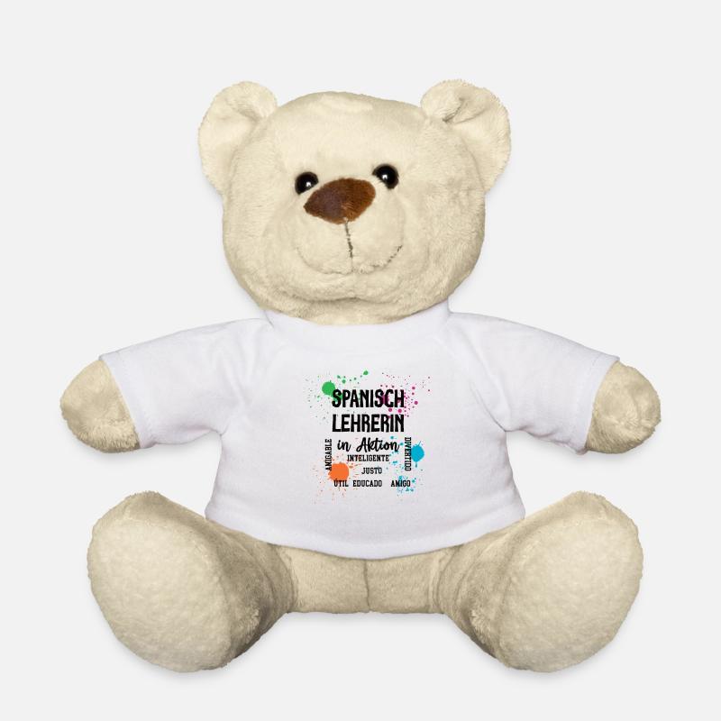 Spanisch Lehrerin in Aktion Spanischlehrerin - Teddy - Weiß
