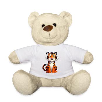 Tigre Cadeau Tigre Costume Mignon Cool - Nounours - blanc - Devant