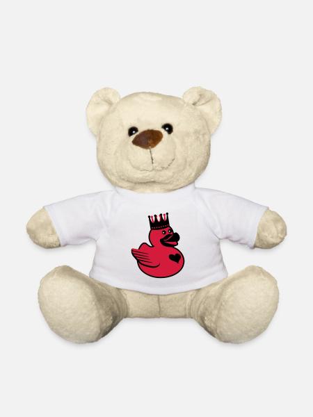 Duck the King - Teddy Bear - white