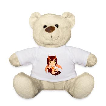 Sexy Teufelchen Halloween - Teddy - Weiß - Vorne