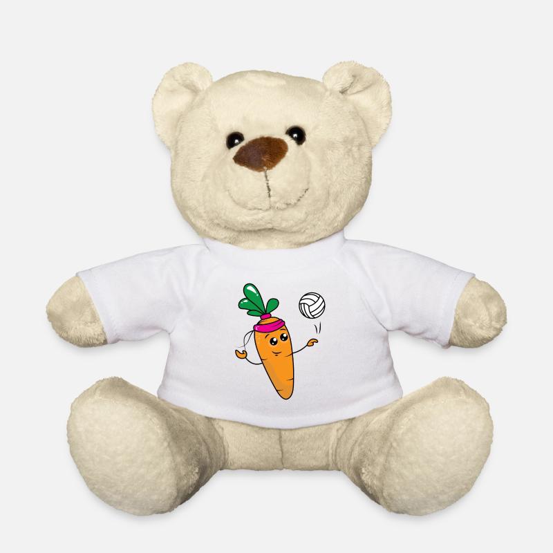 Carrot volleyball player - Teddy Bear - white