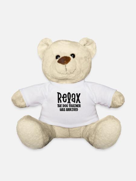 Service Dog Trainer Shirt Relax The Dog Trainer - Teddy - Weiß