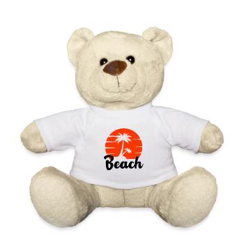 Beach -Sommer Urlaub Palmen - Teddy - Weiß - Vorne