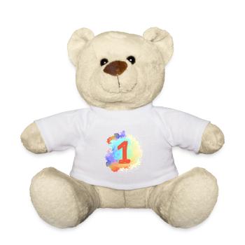 1 number of blobs - Teddy Bear - white - Front