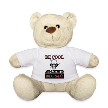 est cool musique écouter des musiciens écouteurs cadeau - Nounours - blanc - Devant
