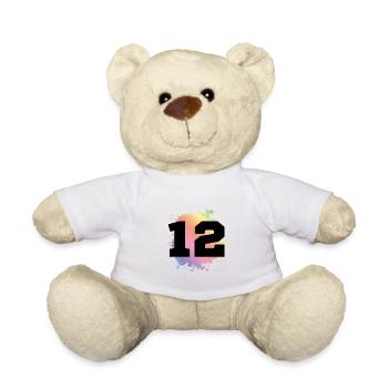 12 nombre de taches - Nounours - blanc - Devant
