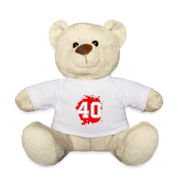 40 Number of blobs - Teddy Bear - white - Front