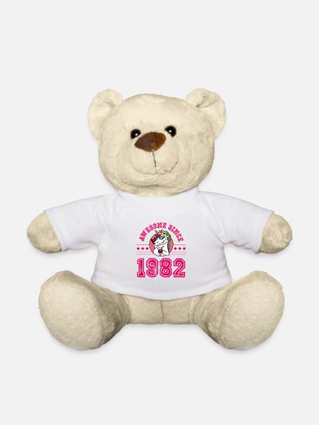 1982 Awesome Einhorn - Teddy - Weiß