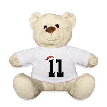 11 Numéro Noël - Nounours - blanc - Devant