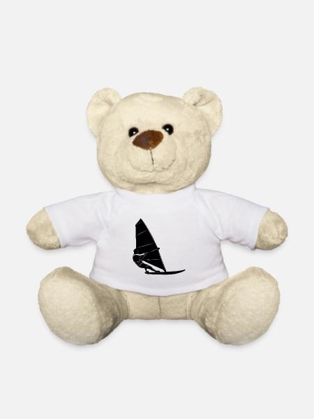 Silhouette de planche à voile - Nounours - blanc