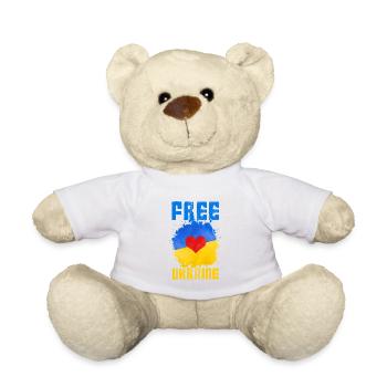 ukraine flagge herz frieden - Teddy - Weiß - Vorne