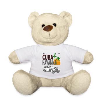Cuba Havana Cuba Caribbean Oldtimer Gift Idea - Teddy Bear - white - Front