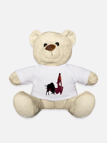 Stierkampf in Spanien Stier Kampfarena Geschenk - Teddy - Weiß