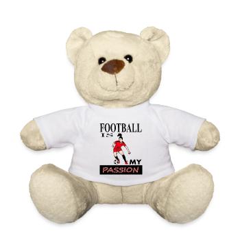 Le football est ma passion pour le cadeau de football féminin - Nounours - blanc - Devant