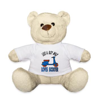 Scooter Rider Scooter Ride Scooter Scooter Gift - Teddy Bear - white - Front