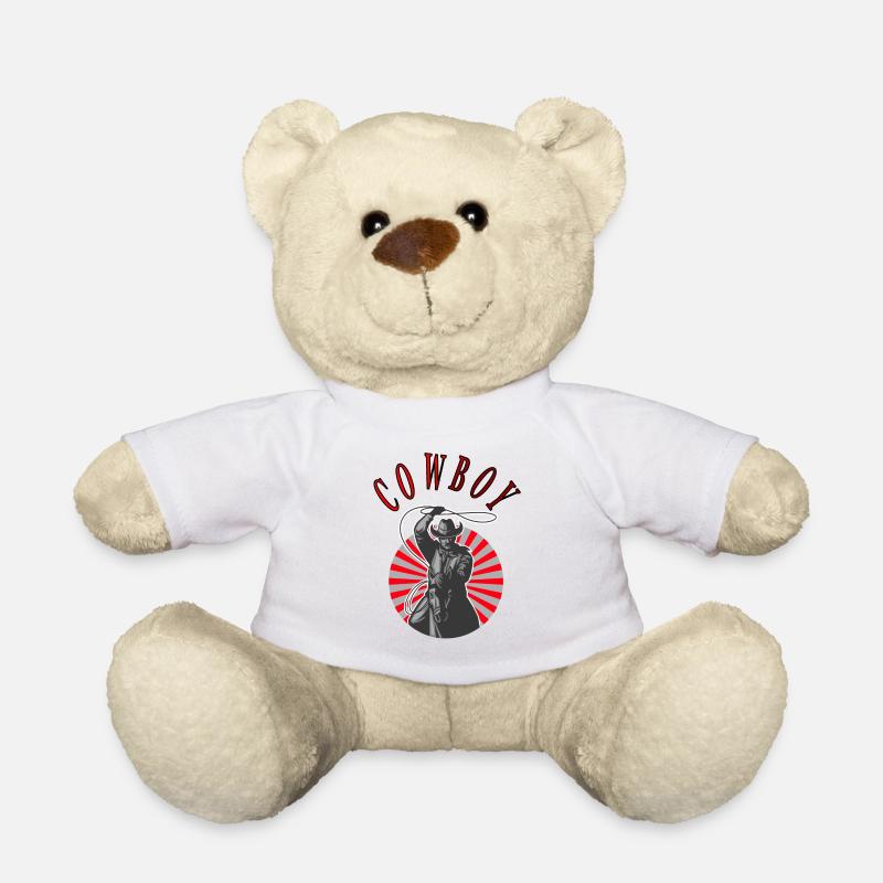 Cowboy Western Rodeo Ranch Cowboypferd Geschenk - Teddy - Weiß