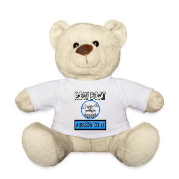 Mit Ruderboot unterwegs Ruderer Kanu Geschenkidee - Teddy - Weiß - Vorne