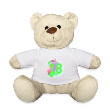 18 Zahl Klecks - Teddy - Weiß - Vorne