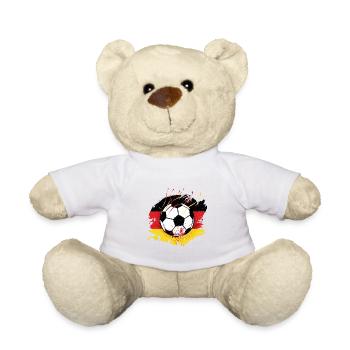 German Football German Flag Grunge Football Fan - Teddy Bear - white - Front