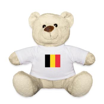 Belgian flag Belgium Flag Belgian Belgian - Teddy Bear - white - Front