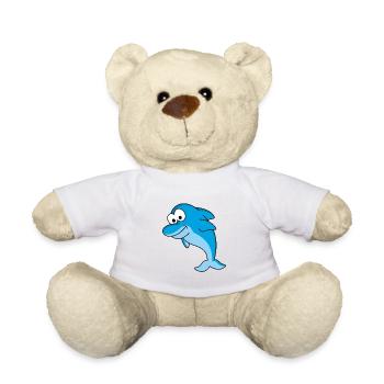 Delfin Comic Tier - Teddy - Weiß - Vorne