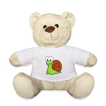 Snail Comic Animal - Teddy Bear - white - Front