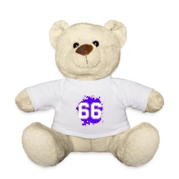 66 Zahl Klecks - Teddy - Weiß - Vorne
