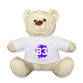 83 Zahl Klecks - Teddy - Weiß - Vorne