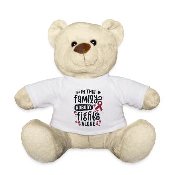 In This Family Nobody Fights Alone Hemangioma - Teddy Bear - white - Front