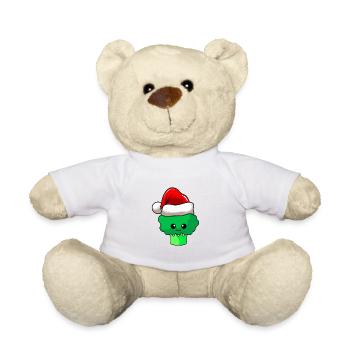Broccoli Christmas Comic Xmas - Teddy Bear - white - Front