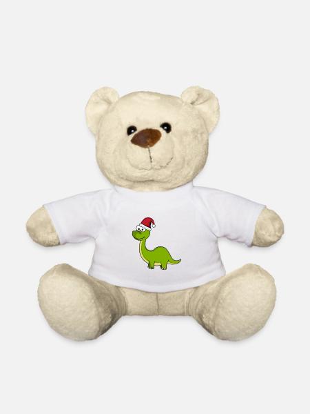 Dinosaurier brontosaurus Weihnachten - Teddy - Weiß