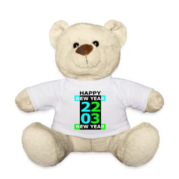 Frohes neues Jahr 2023 - Teddy - Weiß - Vorne