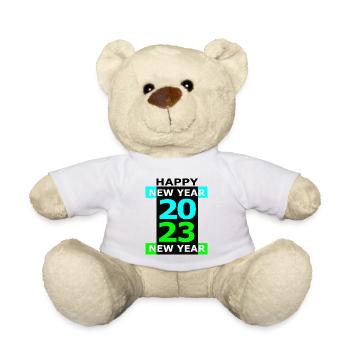 Bonne année 2023 (2) - Nounours - blanc - Devant