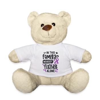 Dans cette famille, personne ne se bat seul Soutien - Nounours - blanc - Devant