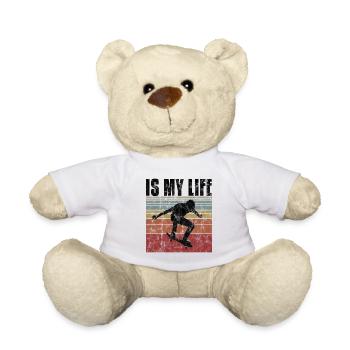 Le skate est ma vie Skateboard Skateboard Cadeau de skateboard - Nounours - blanc - Devant