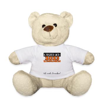 2023 Kommunion Gästebuch Mädchen Jungen Geschenk - Teddy - Weiß - Vorne