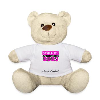 Jugendweihe 2023 Gästebuch Mädchen Jungen Fun Deko - Teddy - Weiß - Vorne