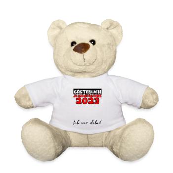 Jugendweihe 2023 Gästebuch Mädchen Jungen Fun Deko - Teddy - Weiß - Vorne