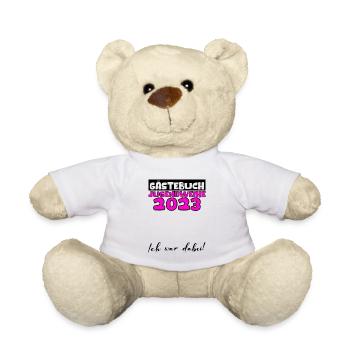 Jugendweihe 2023 Gästebuch Mädchen Jungen Fun Deko - Teddy - Weiß - Vorne