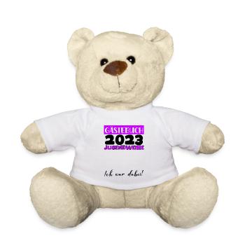 Jugendweihe 2023 Gästebuch Mädchen Jungen Fun Deko - Teddy - Weiß - Vorne