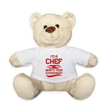 kochen koch superpower - Teddy - Weiß - Vorne